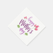 Serviette En Papier Fête des mères joyeuses | Serviette de table (Coin)