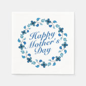 Serviette En Papier Fête des Mères simple Joyeuse Fleur Wreath Napkin (Devant)