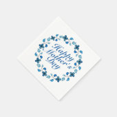 Serviette En Papier Fête des Mères simple Joyeuse Fleur Wreath Napkin (Coin)