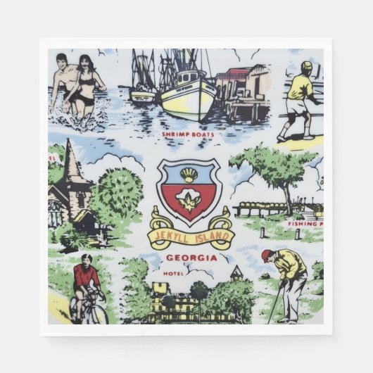 Serviette En Papier Fête des monuments de l'île de Jekyll (Devant)