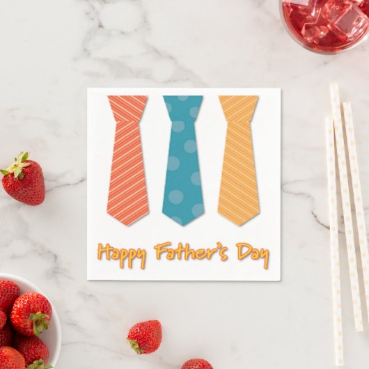 Serviette En Papier fête des pères heureuse (En situation)