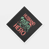 Serviette En Papier Fête des pères Mari père héros (Coin)