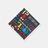 Serviette En Papier Fête des pères Meilleur papa dit (Coin)