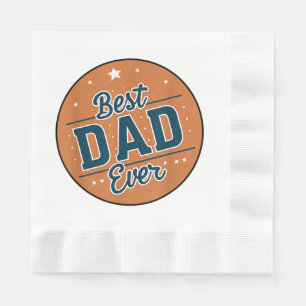 Serviette En Papier Fête des pères Meilleur Père Dans Le Monde