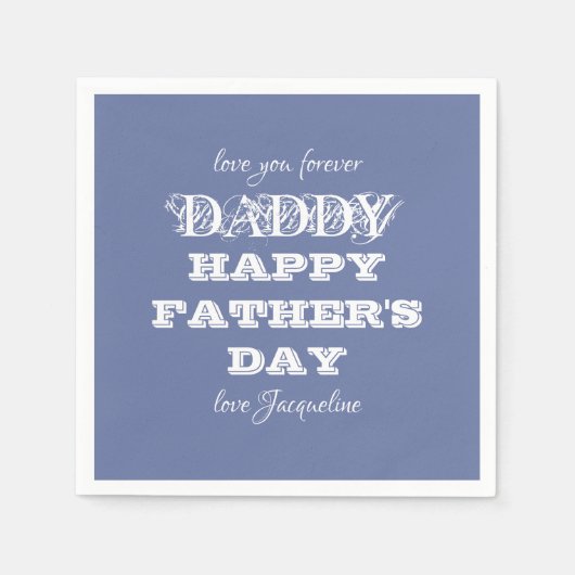 Serviette En Papier Fête des pères Personnalisé Papier Papa Napkins (Devant)