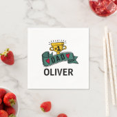 Serviette En Papier Fête des pères personnalisée des noms personnalisé (En situation)