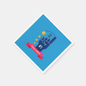 Serviette En Papier Fête des pères personnalisée des noms personnalisé (Coin)