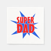 Serviette En Papier Fête des pères Super Papa (Devant)