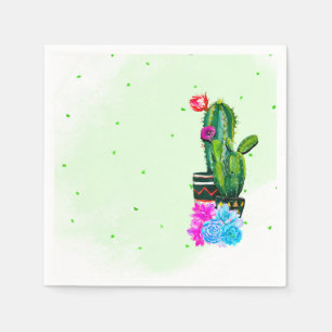Serviette En Papier Fête des Succulentes à Rayures Brillantes Cinco de