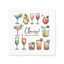 Fête Dessin de Doodle Cocktail de Fêtes