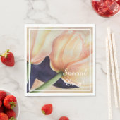 Serviette En Papier Fête Deux Superbes Tulipes (En situation)