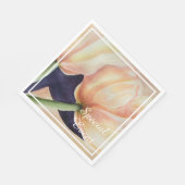 Serviette En Papier Fête Deux Superbes Tulipes (Coin)