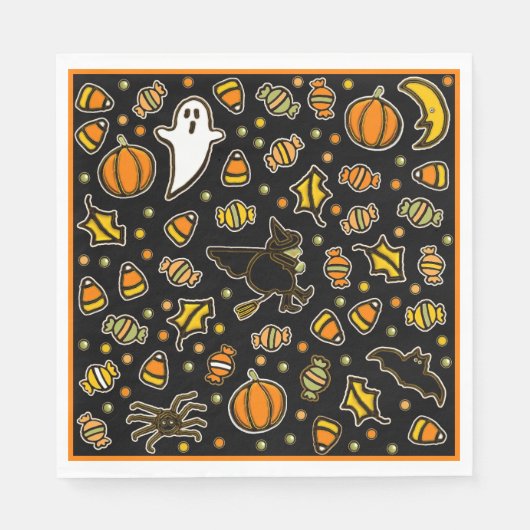 Serviette En Papier Fête d'Halloween (Devant)