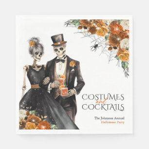 Serviette En Papier Fête d'Halloween adulte Costumes et Cocktails