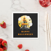 Serviette En Papier Fête d'Halloween avec Maison hantée et Fantômes (En situation)