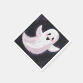 Serviette En Papier Fête d'Halloween blanche (Coin)