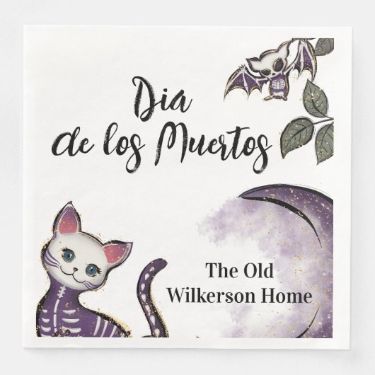 Serviette En Papier Fête d'Halloween Dia de los Muertos (Devant)