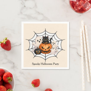 Serviette En Papier Fête d'Halloween effrayante