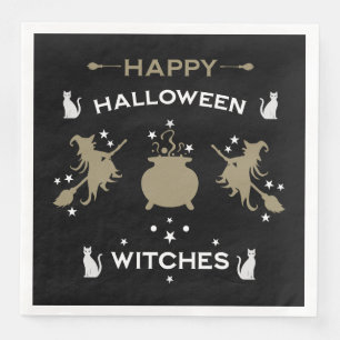 Serviette En Papier Fête d'Halloween pour sorcière adulte