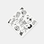 Serviette En Papier Fête d'Halloween tirée à la main (Coin)