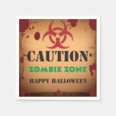 Serviette En Papier Fête d'Halloween Virus Zombie (Devant)