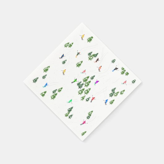 Serviette En Papier Fête d'Illustration de ski alpin Freeride (Coin)