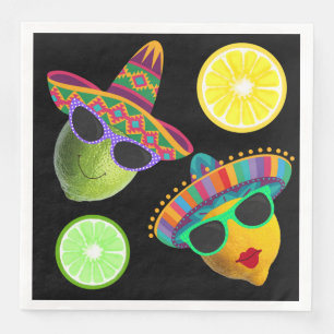 Serviette En Papier Fête drôle au citron vert