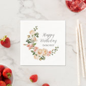 Serviette En Papier Fête du 100e anniversaire de l'ivoire rustique (En situation)