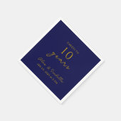 Serviette En Papier Fête du 10e anniversaire de l'or de la Marine mode (Coin)