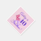 Serviette En Papier Fête du 10e anniversaire pour les filles (Coin)