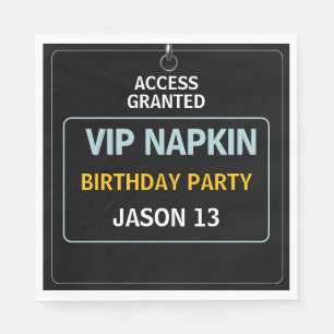 Serviette En Papier Fête du 13e anniversaire, carte VIP, niveau 13, Ga