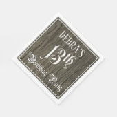 Serviette En Papier Fête du 13e anniversaire — Script fantaisie, Faux (Coin)