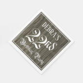 Serviette En Papier Fête du 22e anniversaire — Script fantaisie, Faux (Coin)