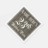 Serviette En Papier Fête du 23e anniversaire — Script fantaisie, Faux (Coin)