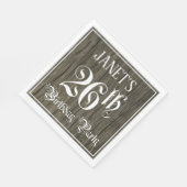 Serviette En Papier Fête du 26e anniversaire — Script fantaisie, Faux (Coin)