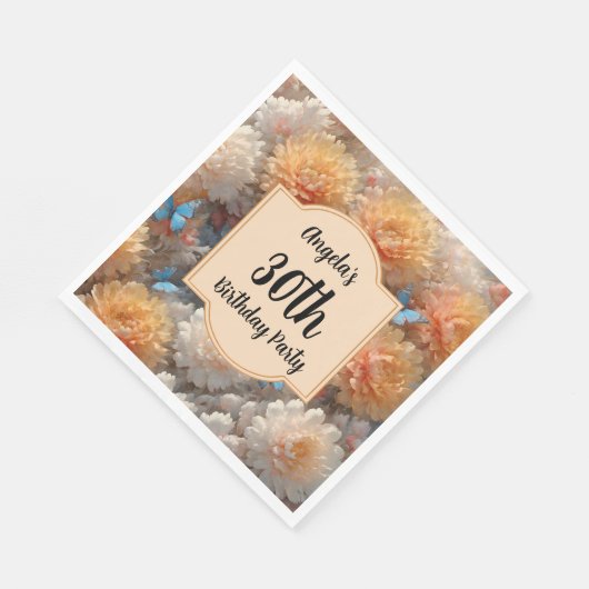 Serviette En Papier Fête du 30e anniversaire (Coin)