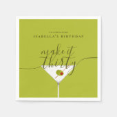 Serviette En Papier Fête du 30e anniversaire du Martini vert Make It T (Devant)