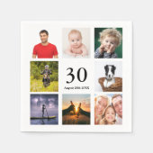 Serviette En Papier fête du 30e anniversaire photo collage gars (Devant)