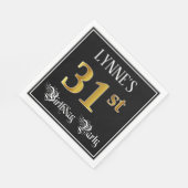 Serviette En Papier Fête du 31e anniversaire — Script fantaisie, Faux (Coin)