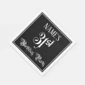 Serviette En Papier Fête du 31e anniversaire — Script fantaisie + Nom (Coin)