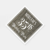 Serviette En Papier Fête du 35e anniversaire — Script fantaisie, Faux (Coin)