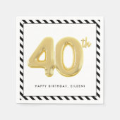 Serviette En Papier Fête du 40e anniversaire (Devant)