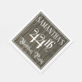 Serviette En Papier Fête du 44e anniversaire — Script fantaisie, Faux (Coin)