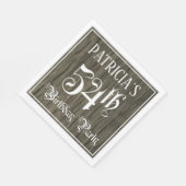 Serviette En Papier Fête du 54e anniversaire — Script fantaisie, Faux (Coin)