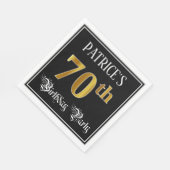 Serviette En Papier Fête du 70e anniversaire — Script fantaisie, Faux  (Coin)