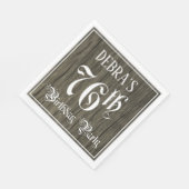 Serviette En Papier Fête du 76e anniversaire — Script fantaisie, Faux  (Coin)