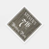 Serviette En Papier Fête du 7e anniversaire — Script fantaisie, Faux W (Coin)