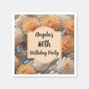 Serviette En Papier Fête du 80e anniversaire
