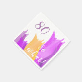 Serviette En Papier Fête du 80e anniversaire Tulipes motivationnelles (Coin)