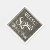 Serviette En Papier Fête du 82e anniversaire — Script fantaisie, Faux (Coin)